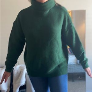 Army green sweater